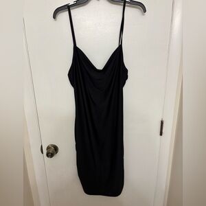Cowl neck spaghetti strap dress black women’s XL by MRT 1030